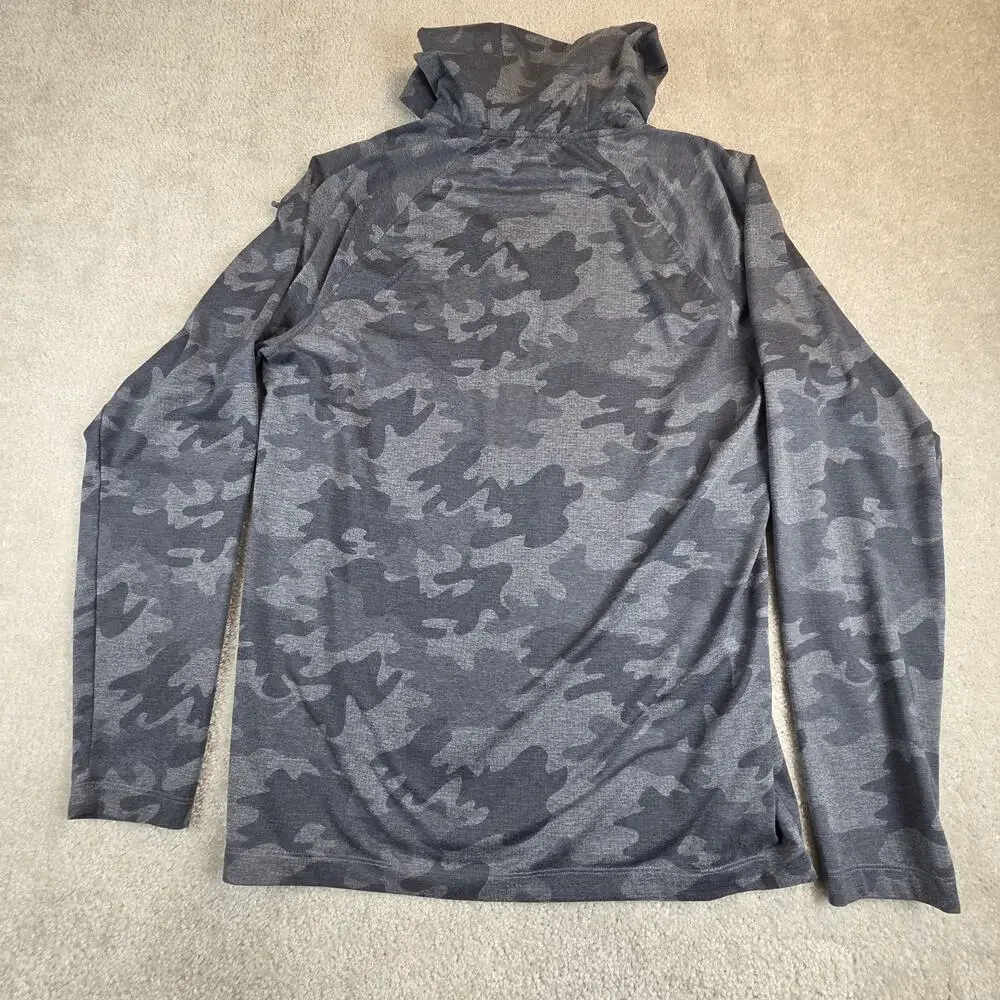 Rhone Reign Performance Hoodie Mens L Gray Camo Lightweight Stretch - Picture 3 of 9